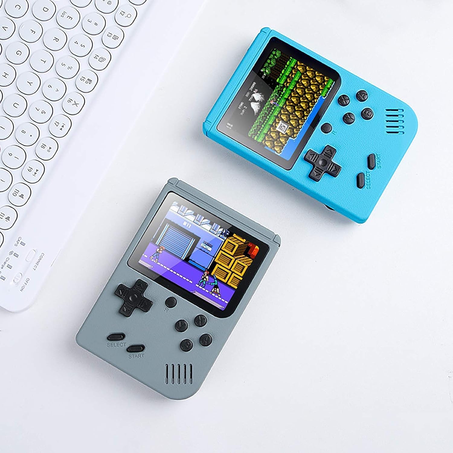 Pbuddy Retro Game Console with 500 Classic FC Games Mini Portable Pocket Gameboy Mini Arcade Machine Blue (Retro Blue) Pbuddy Retro Game Console with 500 Classic FC Games Mini Portable Pocket Gameboy Mini Arcade Machine Blue (Retro Blue)